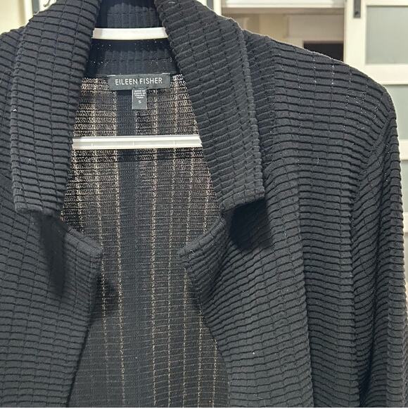 Eileen fisher cotton lightweight high neck cardigan women’s size small - Picture 6 of 7